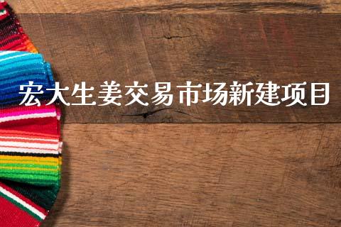 宏大生姜交易市场新建项目_https://wap.jnbaishite.cn_全球财富_第1张