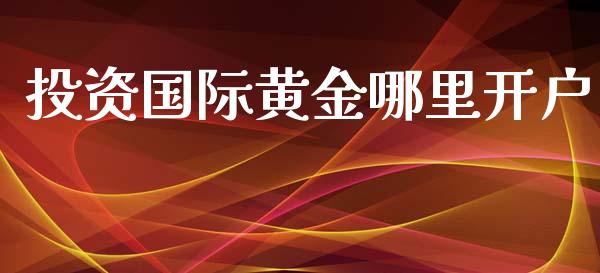 投资国际黄金哪里开户_https://wap.jnbaishite.cn_金融资讯_第1张