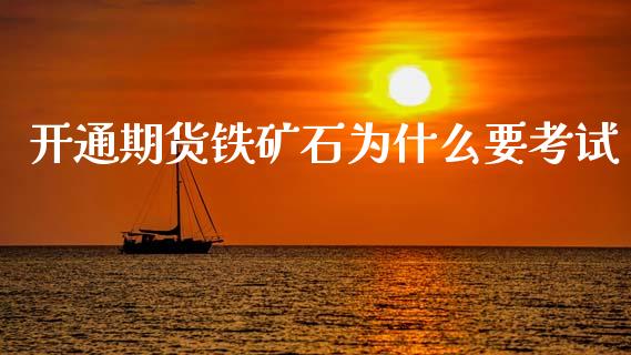 开通期货铁矿石为什么要考试_https://wap.jnbaishite.cn_金融资讯_第1张