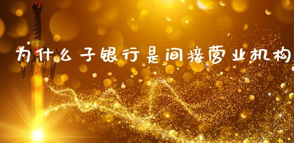 为什么子银行是间接营业机构_https://wap.jnbaishite.cn_理财投资_第1张