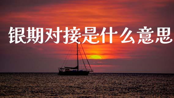 银期对接是什么意思_https://wap.jnbaishite.cn_期货资讯_第1张