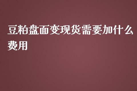 豆粕盘面变现货需要加什么费用_https://wap.jnbaishite.cn_金融资讯_第1张