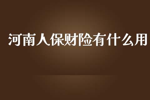 河南人保财险有什么用_https://wap.jnbaishite.cn_金融资讯_第1张