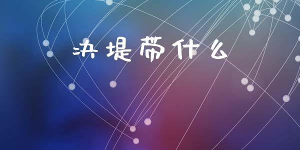 决堤带什么_https://wap.jnbaishite.cn_全球财富_第1张