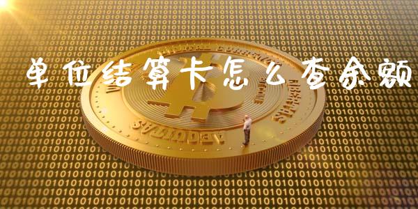 单位结算卡怎么查余额_https://wap.jnbaishite.cn_理财投资_第1张