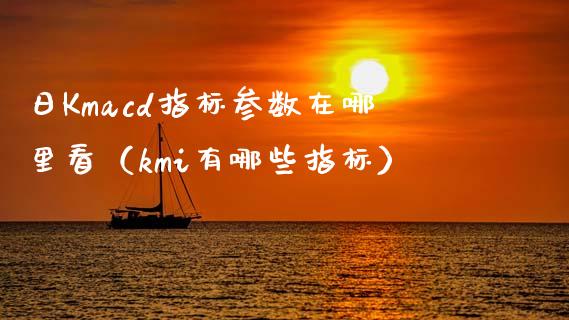 日Kmacd指标参数在哪里看（kmi有哪些指标）_https://wap.jnbaishite.cn_全球财富_第1张