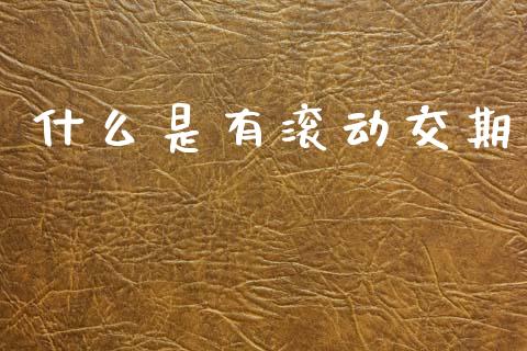 什么是有滚动交期_https://wap.jnbaishite.cn_理财投资_第1张
