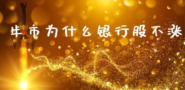 牛市为什么银行股不涨_https://wap.jnbaishite.cn_理财投资_第1张