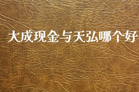 大成现金与天弘哪个好_https://wap.jnbaishite.cn_全球财富_第1张