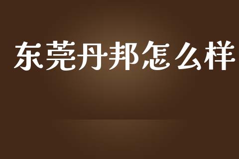 东莞丹邦怎么样_https://wap.jnbaishite.cn_理财投资_第1张
