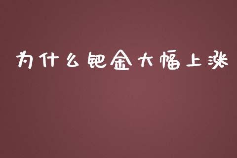 为什么钯金大幅上涨_https://wap.jnbaishite.cn_理财投资_第1张