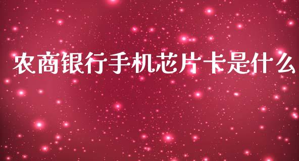 农商银行手机芯片卡是什么_https://wap.jnbaishite.cn_理财投资_第1张