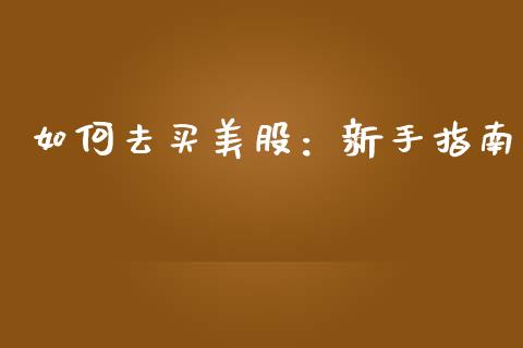 如何去买美股：新手指南_https://wap.jnbaishite.cn_金融资讯_第1张
