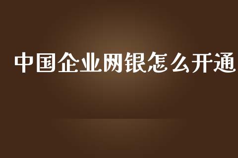 中国企业网银怎么开通_https://wap.jnbaishite.cn_全球财富_第1张