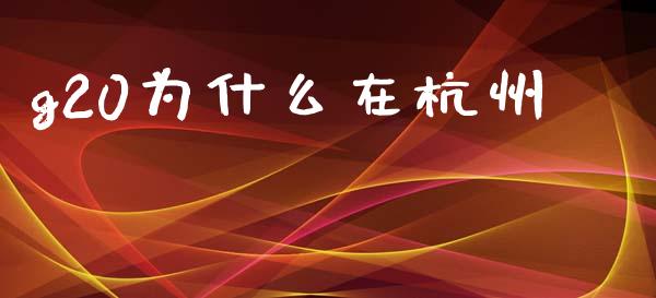 g20为什么在杭州_https://wap.jnbaishite.cn_全球财富_第1张