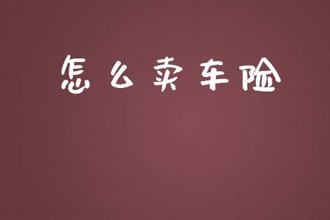 怎么卖车险_https://wap.jnbaishite.cn_全球财富_第1张