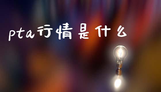 pta行情是什么_https://wap.jnbaishite.cn_金融资讯_第1张