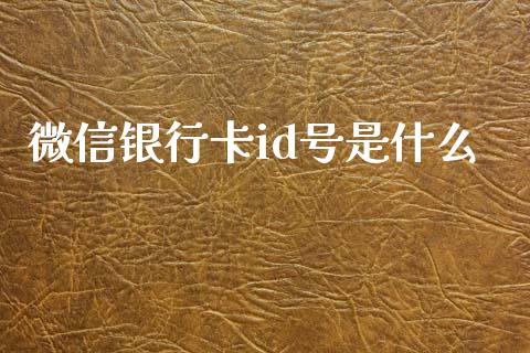 微信银行卡id号是什么_https://wap.jnbaishite.cn_理财投资_第1张