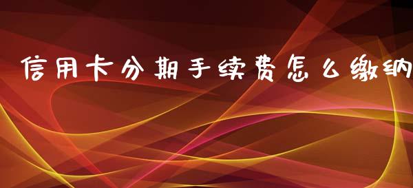 信用卡分期手续费怎么缴纳_https://wap.jnbaishite.cn_期货资讯_第1张