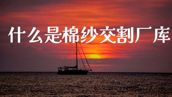 什么是棉纱交割厂库_https://wap.jnbaishite.cn_全球财富_第1张