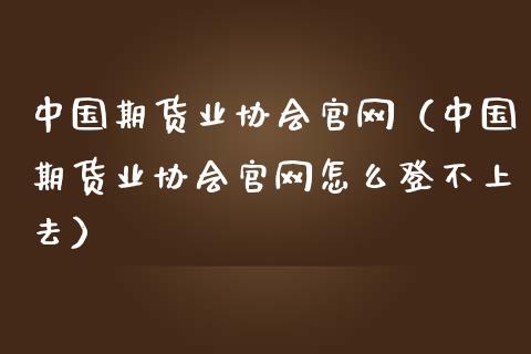 中国期货业协会官网（中国期货业协会官网怎么登不上去）_https://wap.jnbaishite.cn_金融资讯_第1张
