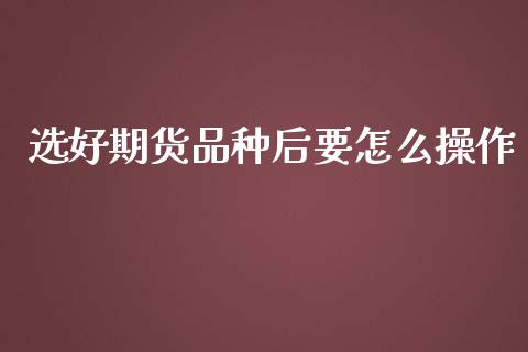 选好期货品种后要怎么操作_https://wap.jnbaishite.cn_理财投资_第1张