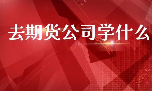去期货公司学什么_https://wap.jnbaishite.cn_期货资讯_第1张