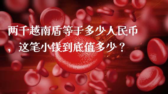 两千越南盾等于多少人民币，这笔小钱到底值多少？_https://wap.jnbaishite.cn_金融资讯_第1张