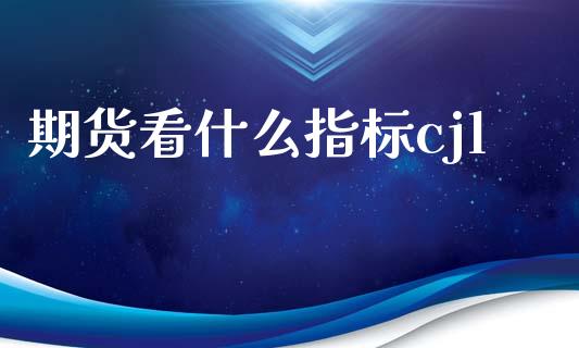 期货看什么指标cjl_https://wap.jnbaishite.cn_理财投资_第1张