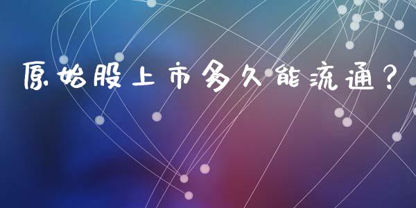 原始股上市多久能流通？_https://wap.jnbaishite.cn_全球财富_第1张