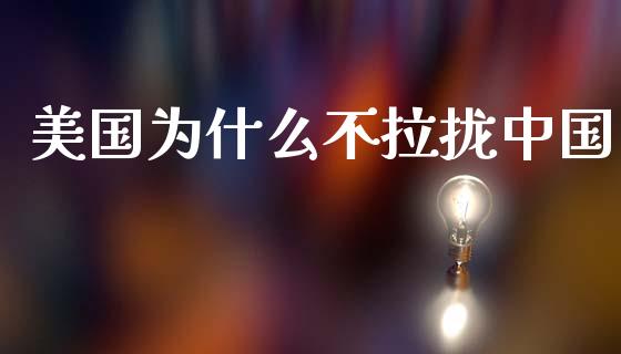 美国为什么不拉拢中国_https://wap.jnbaishite.cn_期货资讯_第1张