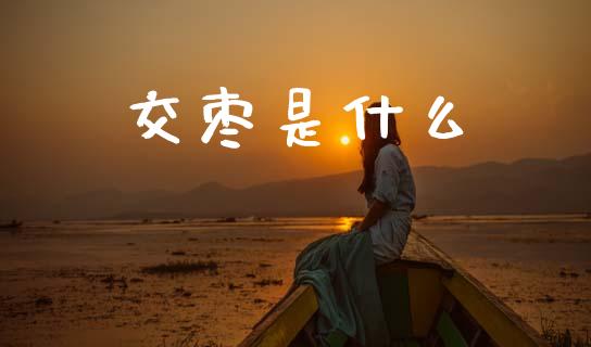 交枣是什么_https://wap.jnbaishite.cn_全球财富_第1张