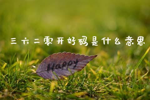 三六二零开好码是什么意思_https://wap.jnbaishite.cn_期货资讯_第1张