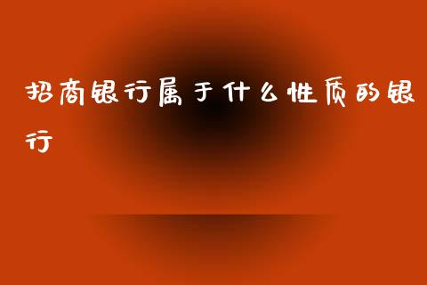 招商银行属于什么性质的银行_https://wap.jnbaishite.cn_理财投资_第1张