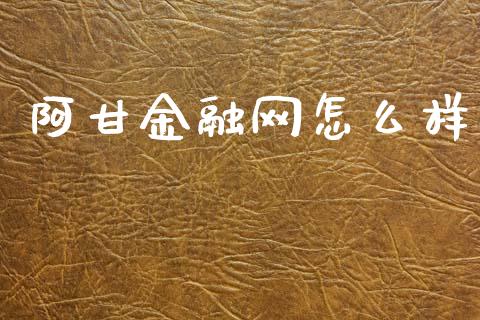 阿甘金融网怎么样_https://wap.jnbaishite.cn_理财投资_第1张