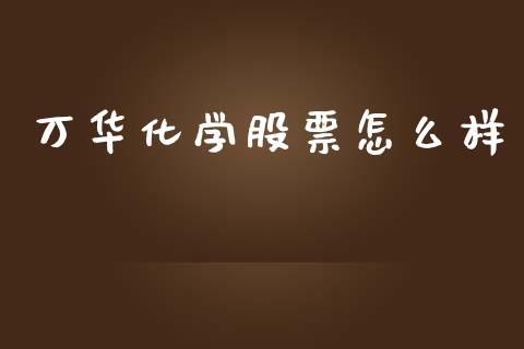 万华化学股票怎么样_https://wap.jnbaishite.cn_全球财富_第1张