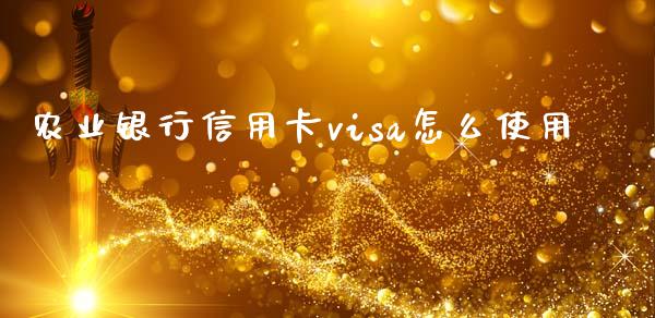 农业银行信用卡visa怎么使用_https://wap.jnbaishite.cn_理财投资_第1张