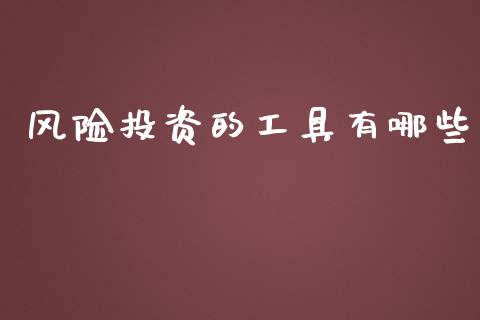 风险投资的工具有哪些_https://wap.jnbaishite.cn_全球财富_第1张