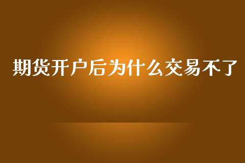 期货开户后为什么交易不了_https://wap.jnbaishite.cn_理财投资_第1张