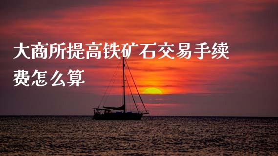 大商所提高铁矿石交易手续费怎么算_https://wap.jnbaishite.cn_全球财富_第1张
