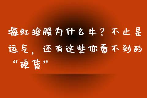 海虹控股为什么牛？不止是运气，还有这些你看不到的“硬货”_https://wap.jnbaishite.cn_金融资讯_第1张