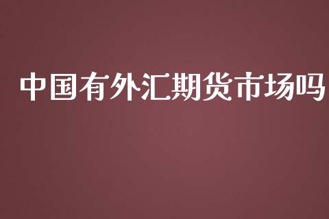 中国有外汇期货市场吗_https://wap.jnbaishite.cn_期货资讯_第1张