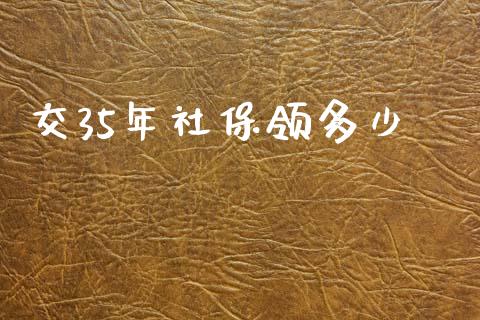 交35年社保领多少_https://wap.jnbaishite.cn_理财投资_第1张