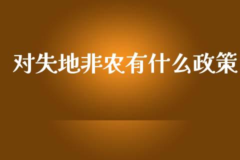 对失地非农有什么政策_https://wap.jnbaishite.cn_金融资讯_第1张