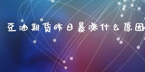 豆油期货昨日暴涨什么原因_https://wap.jnbaishite.cn_金融资讯_第1张