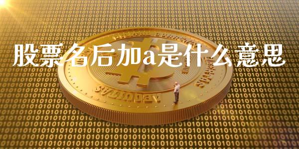 股票名后加a是什么意思_https://wap.jnbaishite.cn_全球财富_第1张