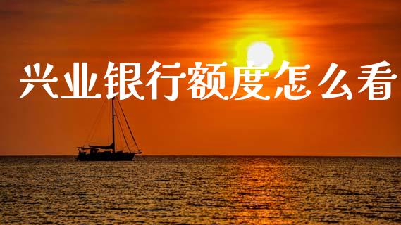 兴业银行额度怎么看_https://wap.jnbaishite.cn_期货资讯_第1张