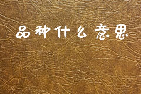品种什么意思_https://wap.jnbaishite.cn_理财投资_第1张