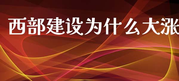 西部建设为什么大涨_https://wap.jnbaishite.cn_全球财富_第1张