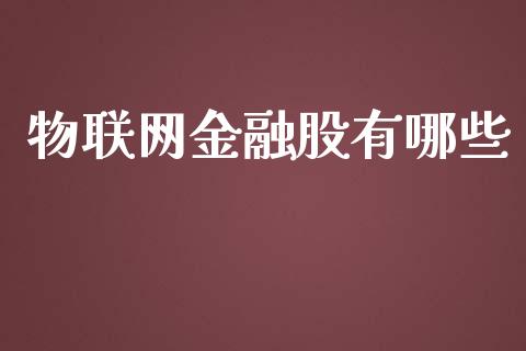 物联网金融股有哪些_https://wap.jnbaishite.cn_期货资讯_第1张